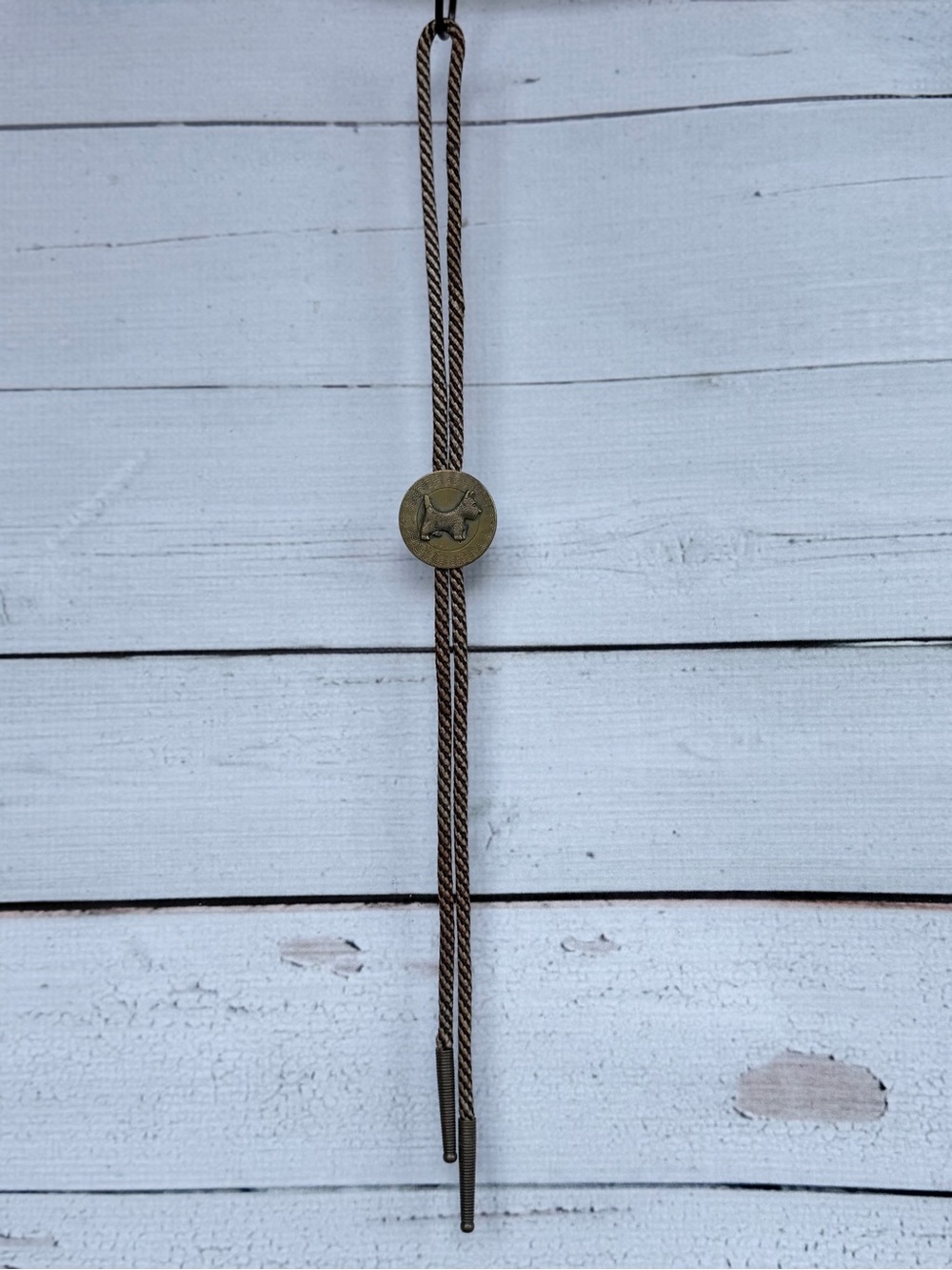 Vintage Bronze Scottie Dog Bolo Tie